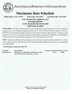 Max Rate Schedule